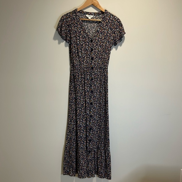 Market & Spruce Maxi Dress Size Small Floral Print - Picture 9 of 11